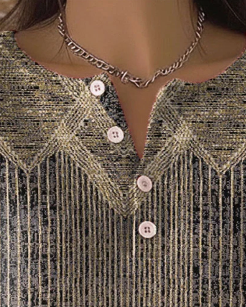 Pull Élégant Boutonné Rétro