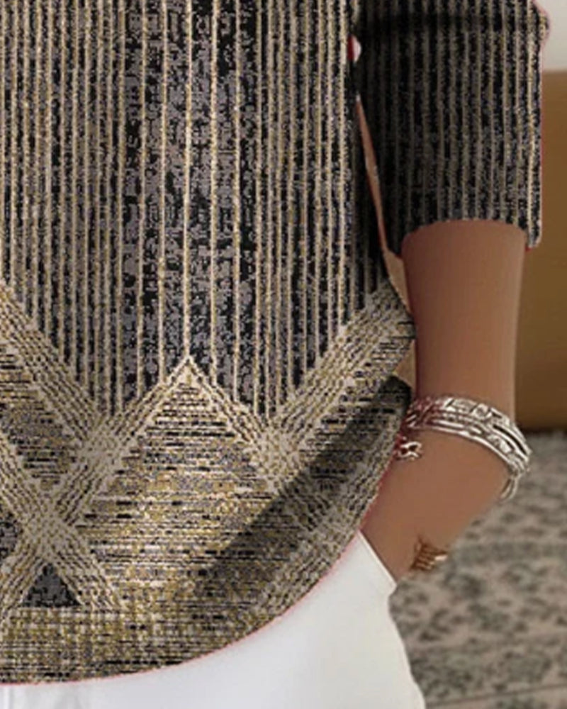 Pull Élégant Boutonné Rétro