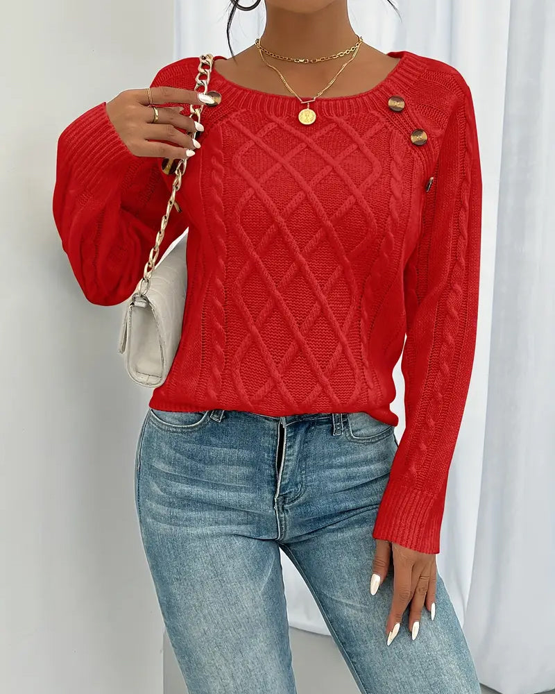 Pull Uni Manches Raglan Boucle Point De Câble