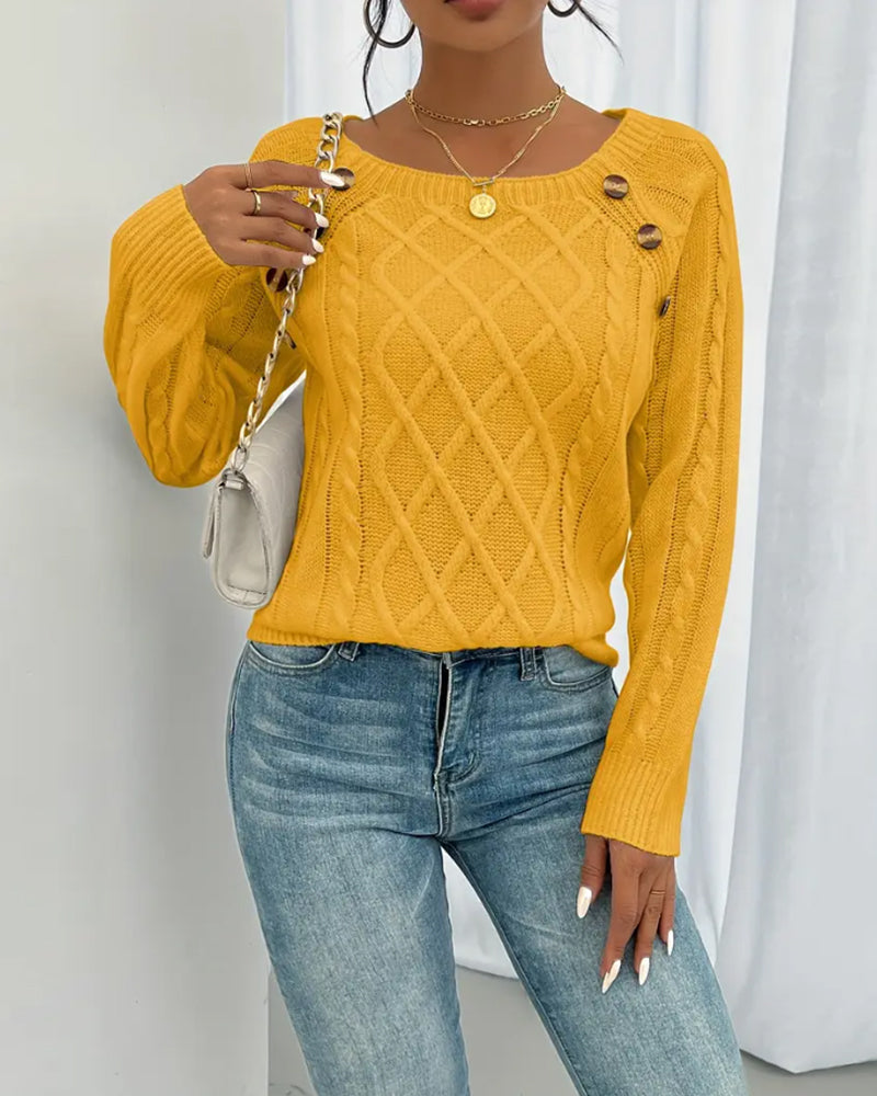 Pull Uni Manches Raglan Boucle Point De Câble