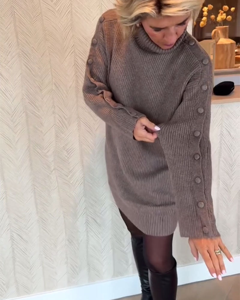 Robe Pull Tendance À Design Boutonné