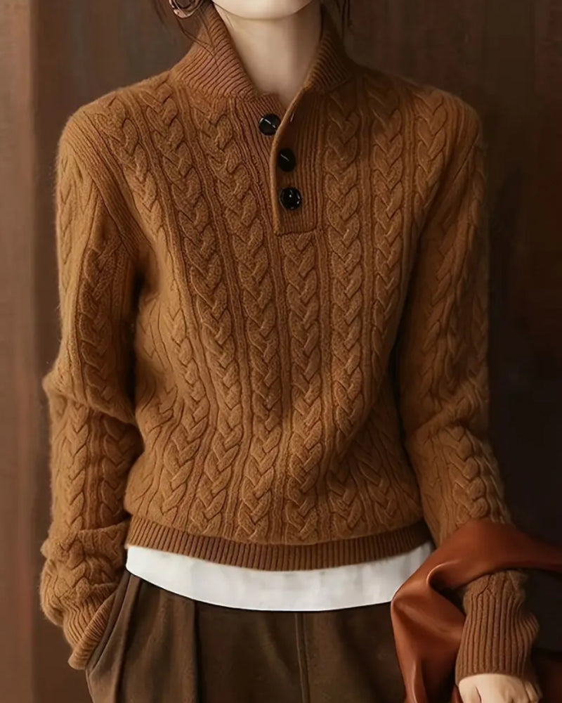 Pull À Col Montant Torsadé