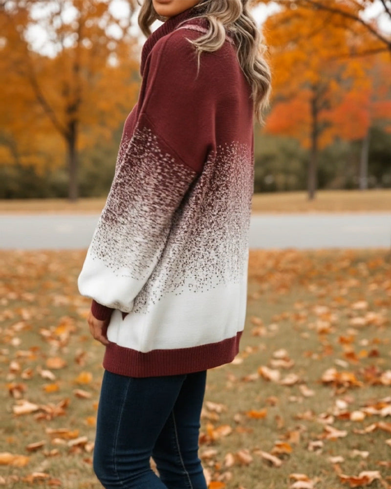 Pull Col Cheminée Dégradé