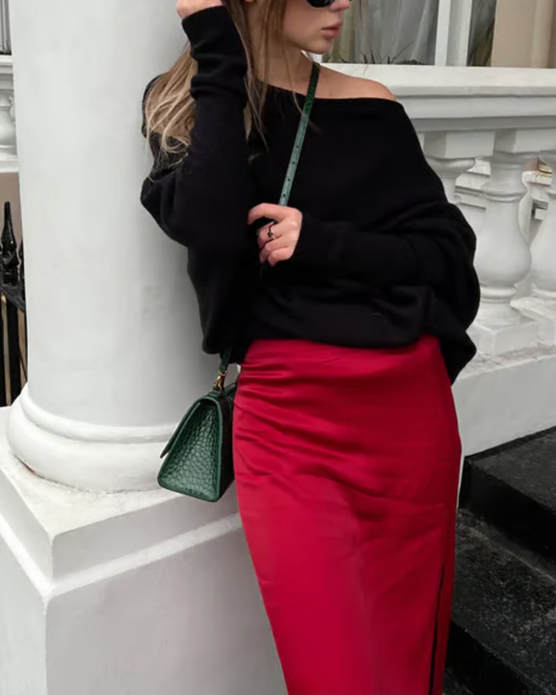 VÊtement Maille Asymétrique Drappé Et Innovant