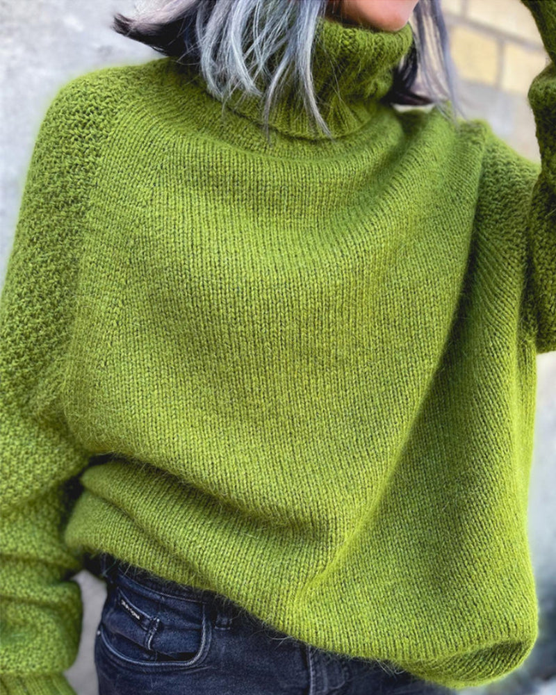 Pull-over col roulé uni