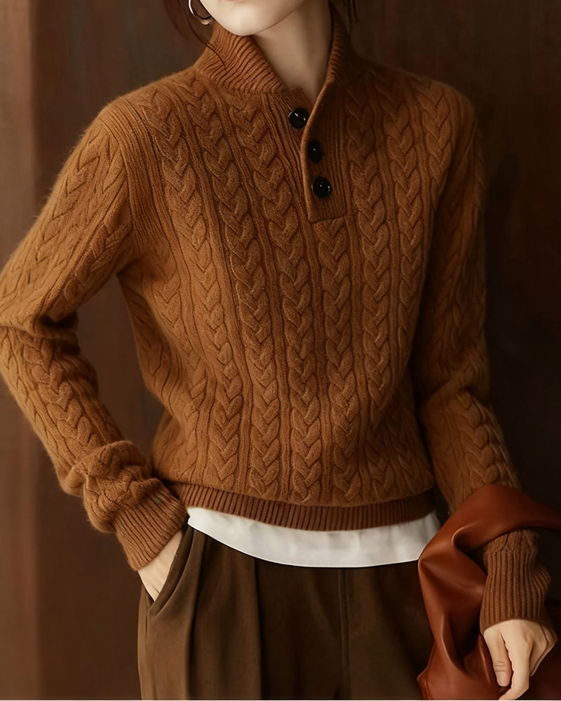 Pull À Col Montant Torsadé