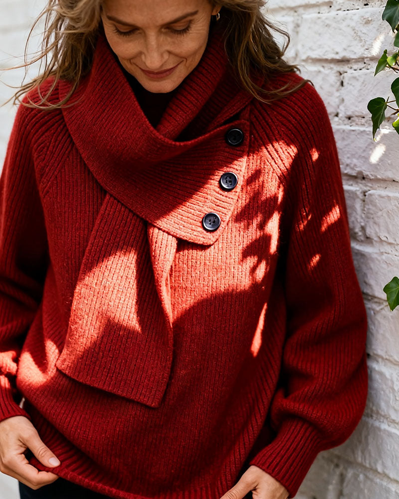 Pull Col Cache-Couleur Mode Couleur Unie