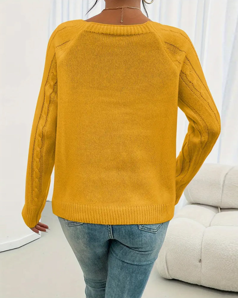 Pull Uni Manches Raglan Boucle Point De Câble