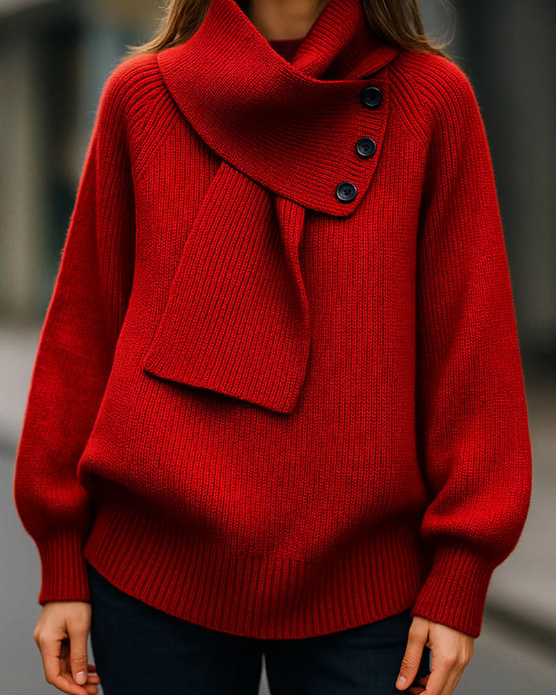 Pull Col Cache-Couleur Mode Couleur Unie